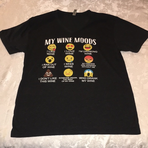 My Wine Moods, Funny T-Shirt, Size Medium. - Picture 3 of 8